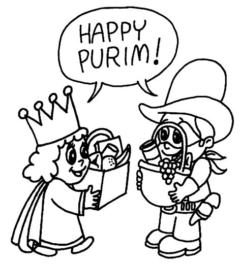 Printable Purim Coloring Pages